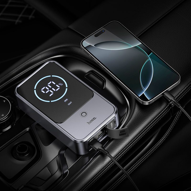 Автомобільний пуско-зарядний пристрій HOCO QS7 Source smart emergency start-up power bank(10000mAh) (6942007662840) 9