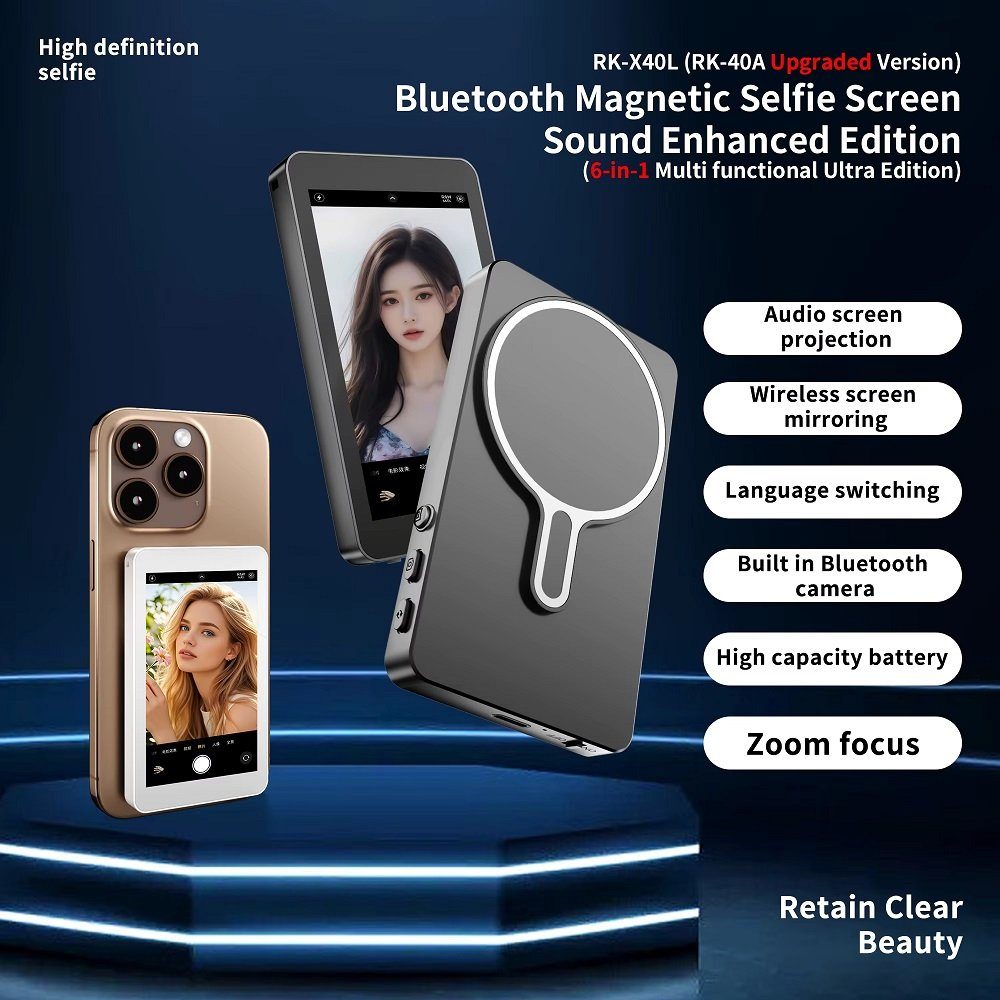 Додатковий екран Magnetic selfie screen RK-X40L камери смартфона White (RK-X40L-W) 2