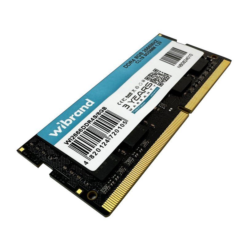 Оперативна пам'ять DDR4 Wibrand 8GB 2666MHz CL19 SODIMM (WI2666DDR4S/8GB) 3