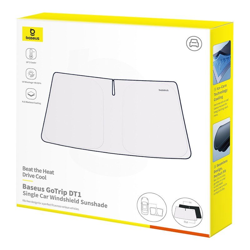 Автомобільна сонцезахисна шторка Baseus GoTrip DT1 Single Car Windshield Sunshade Cluster Black (C0118200) 2