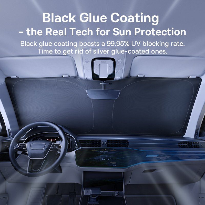 Автомобільна сонцезахисна шторка Baseus GoTrip DT1 Single Car Windshield Sunshade Cluster Black (C0118200) 4