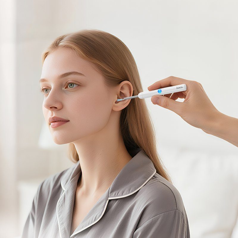 Інструмент для чищення вух з камерою HOCO HP65 130 mAh Ears cleaning tool with camera White (6942007672733) 9