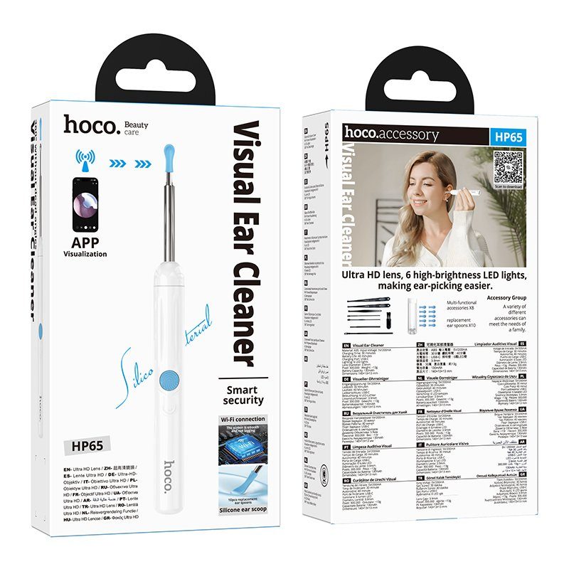 Інструмент для чищення вух з камерою HOCO HP65 130 mAh Ears cleaning tool with camera White (6942007672733) 2