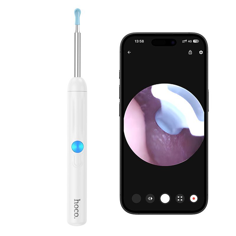 Інструмент для чищення вух з камерою HOCO HP65 130 mAh Ears cleaning tool with camera White (6942007672733) 7