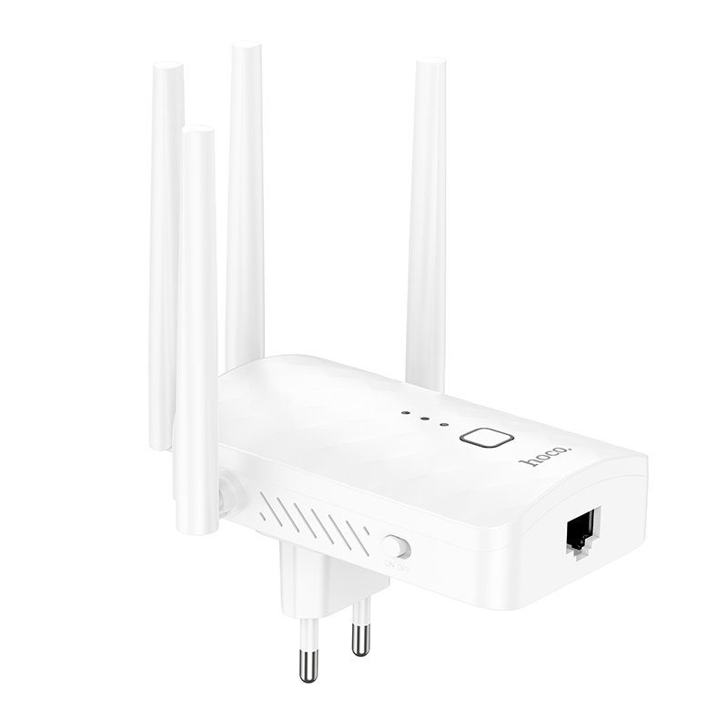 Ретранслятор Wi-Fi HOCO HI35 WiFi4 repeater White (6942007662918) 4