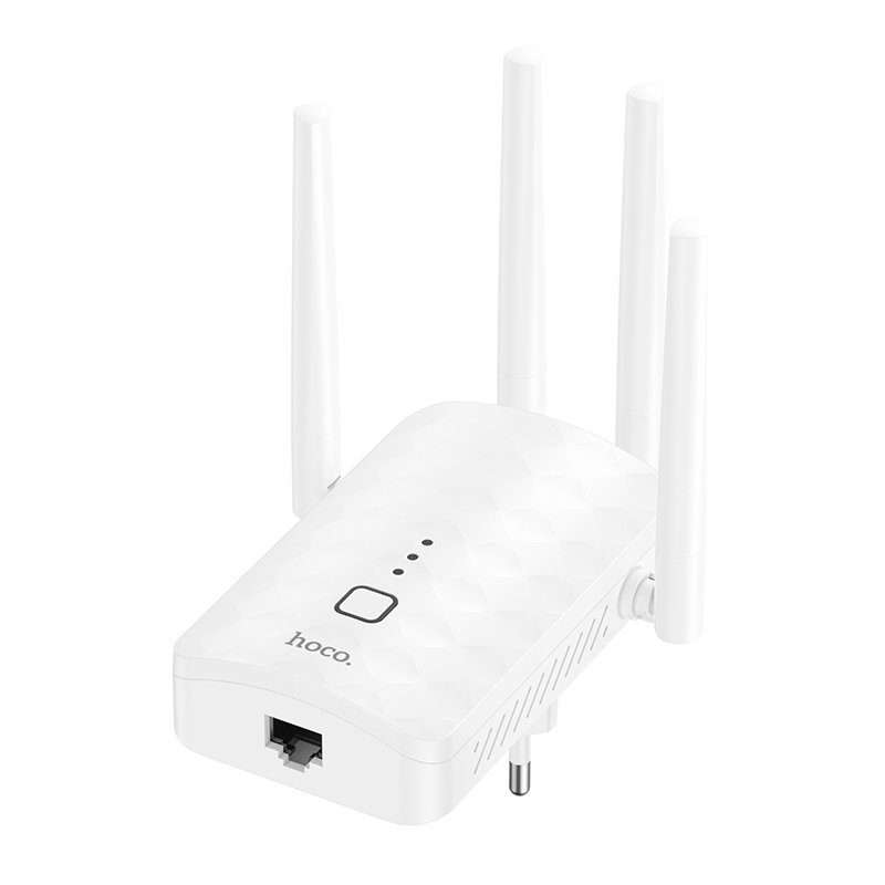 Ретранслятор Wi-Fi HOCO HI35 WiFi4 repeater White (6942007662918) 6