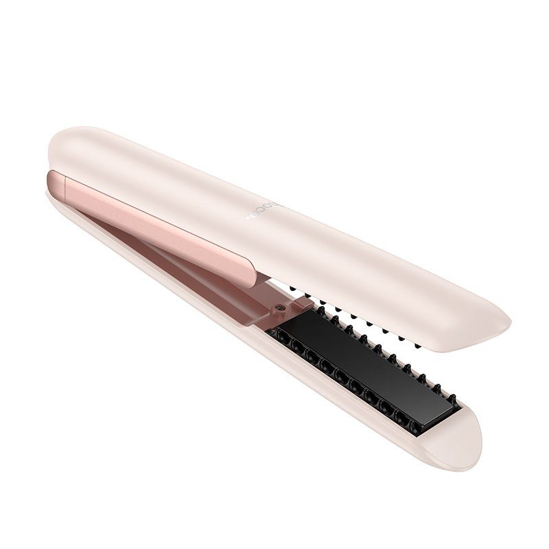Вирівнювач для волосся з цифровим дисплеєм HOCO HP46 Explicit electric hair straightener pink (6942007666886) 4