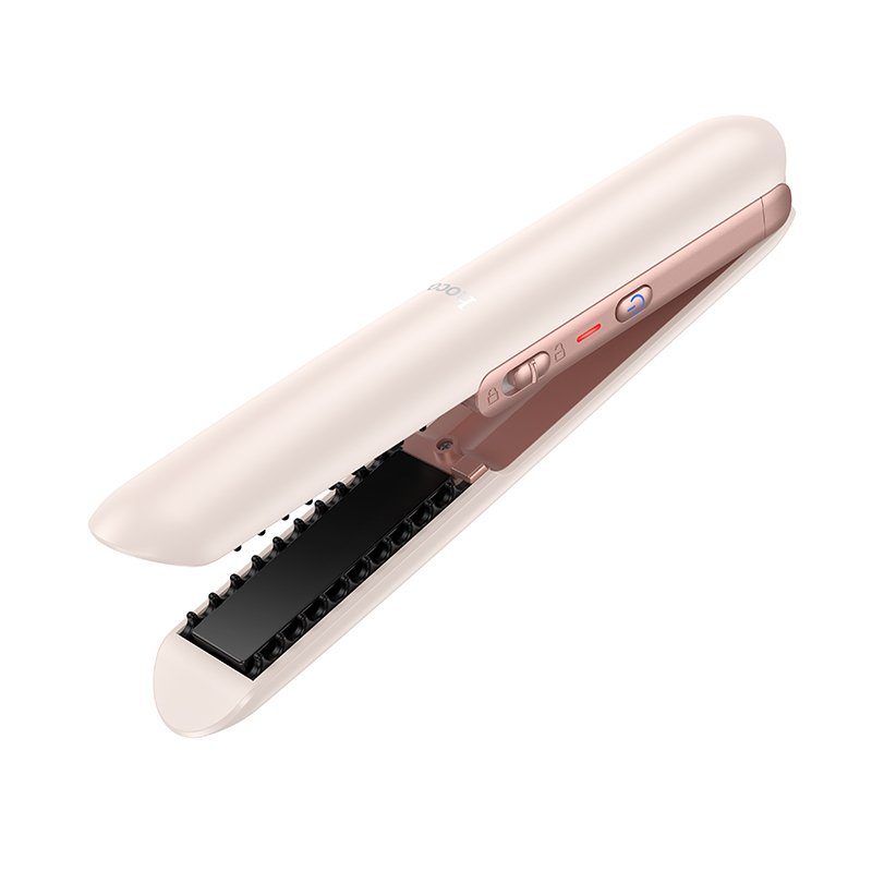 Вирівнювач для волосся з цифровим дисплеєм HOCO HP46 Explicit electric hair straightener pink (6942007666886) 3