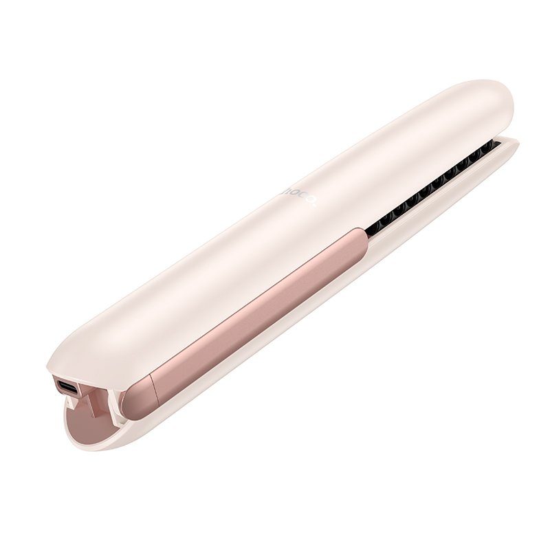 Вирівнювач для волосся з цифровим дисплеєм HOCO HP46 Explicit electric hair straightener pink (6942007666886) 5