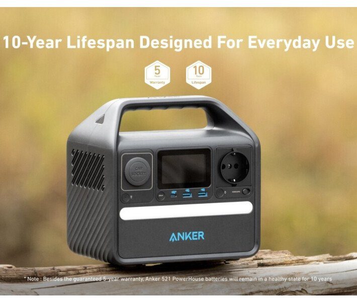 Портативна зарядна станція Anker 521 PowerHouse 200W (256 Вт/рік) (Anker521) 2