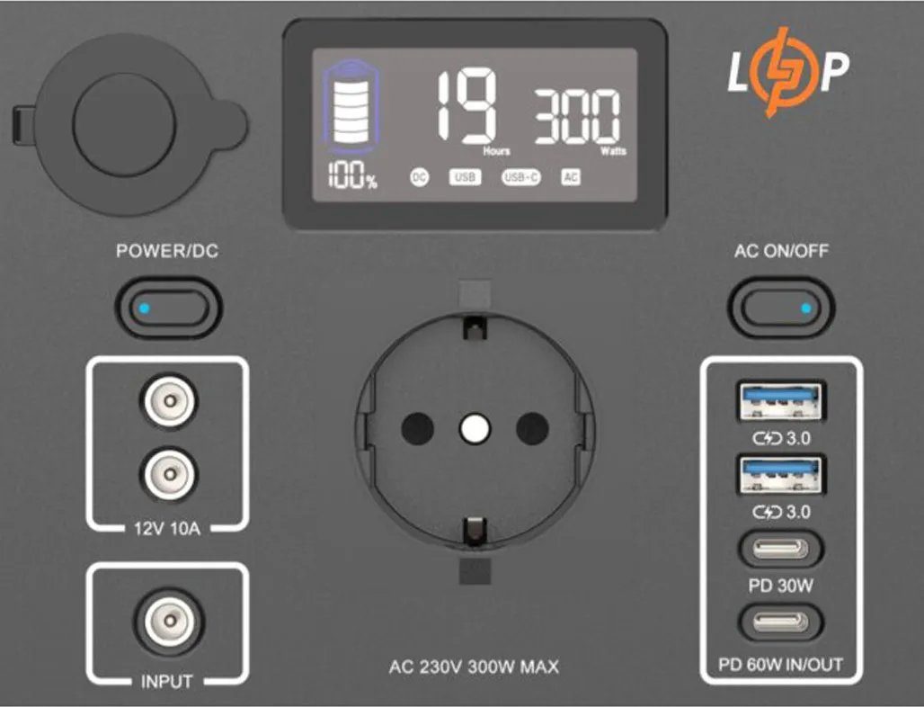 Портативна зарядна станція LogicPower Charger 300 (LogicPower300) 3