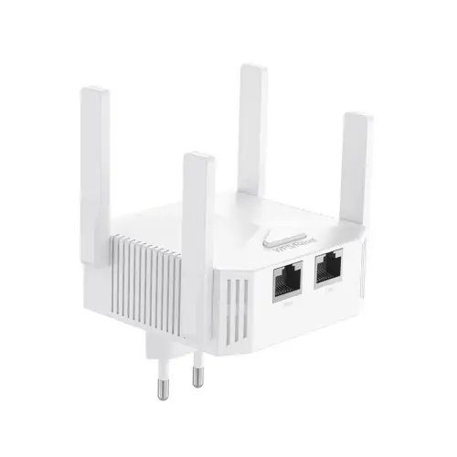 Ретранслятор ХО TX01 (EU) 1200M Repeater + 100M Router 2-in-1 white (6975837585157)