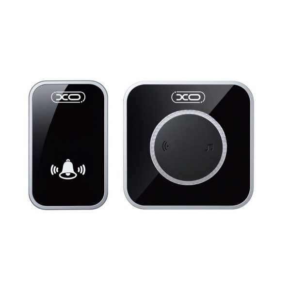 Розумний дзвінок ХО SF11 EU Standard Multicolour Flashing Wireless Doorbell One-to-One System (Transmitter + Chime) Black (6975837589575)
