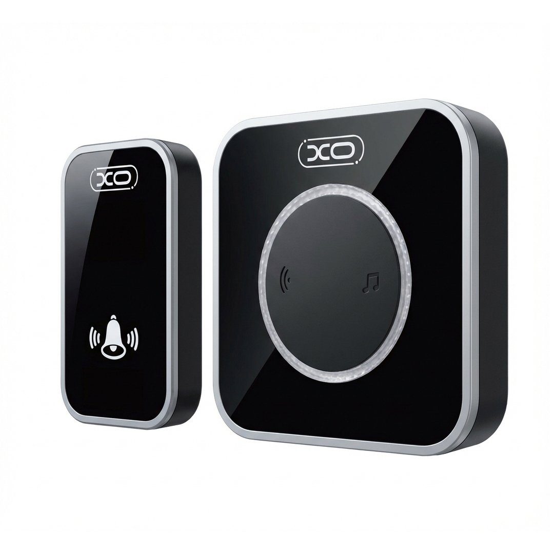 Розумний дзвінок ХО SF11 EU Standard Multicolour Flashing Wireless Doorbell One-to-One System (Transmitter + Chime) Black (6975837589575) 5