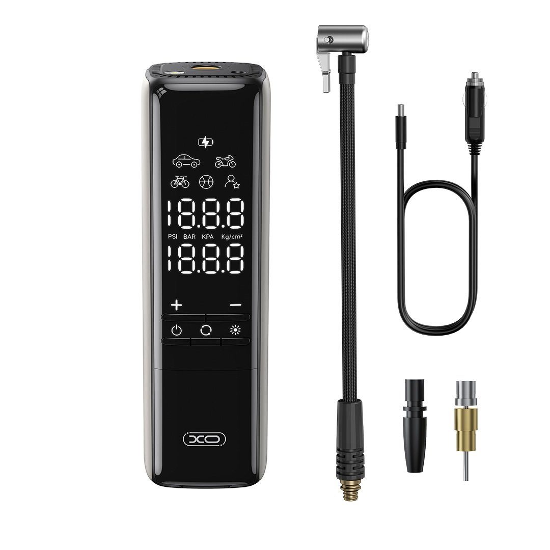 Автомобільний насос ХО CZ017 Smart Mini Wired Inflatable Pump 22 Cylinders Black (6920680858156) 3