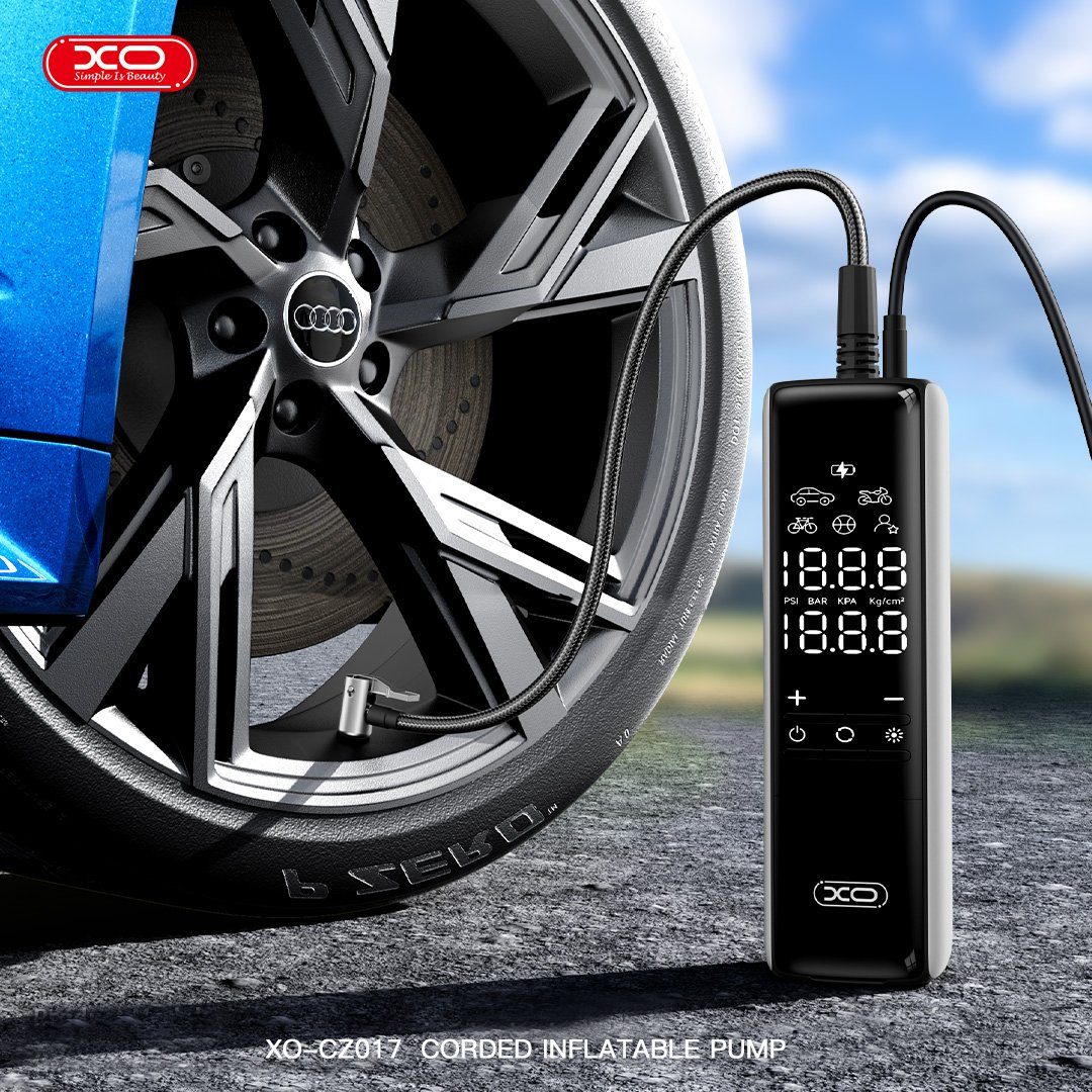 Автомобільний насос ХО CZ017 Smart Mini Wired Inflatable Pump 22 Cylinders Black (6920680858156) 7