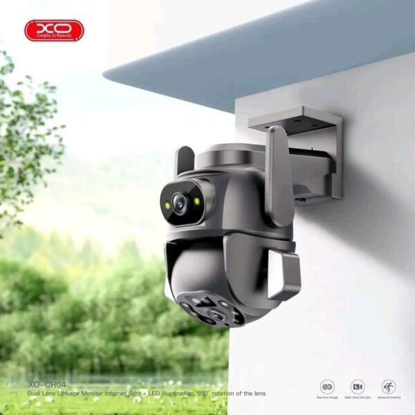 IP-камера відеоспостереження ХО CR04 EU Robot 400W Pixel Dual Screen Outdoor Dome Camera (2.4G Wireless WiFi) Black (6920680856473) 6