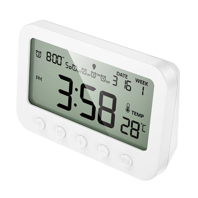 Термогігрометр HOCO HX44 Indoor digital alarm clock with thermometer White (6942007681421) 3