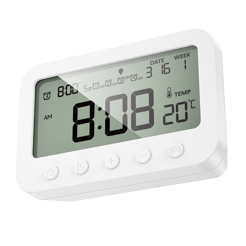 Термогігрометр HOCO HX44 Indoor digital alarm clock with thermometer White (6942007681421) 4