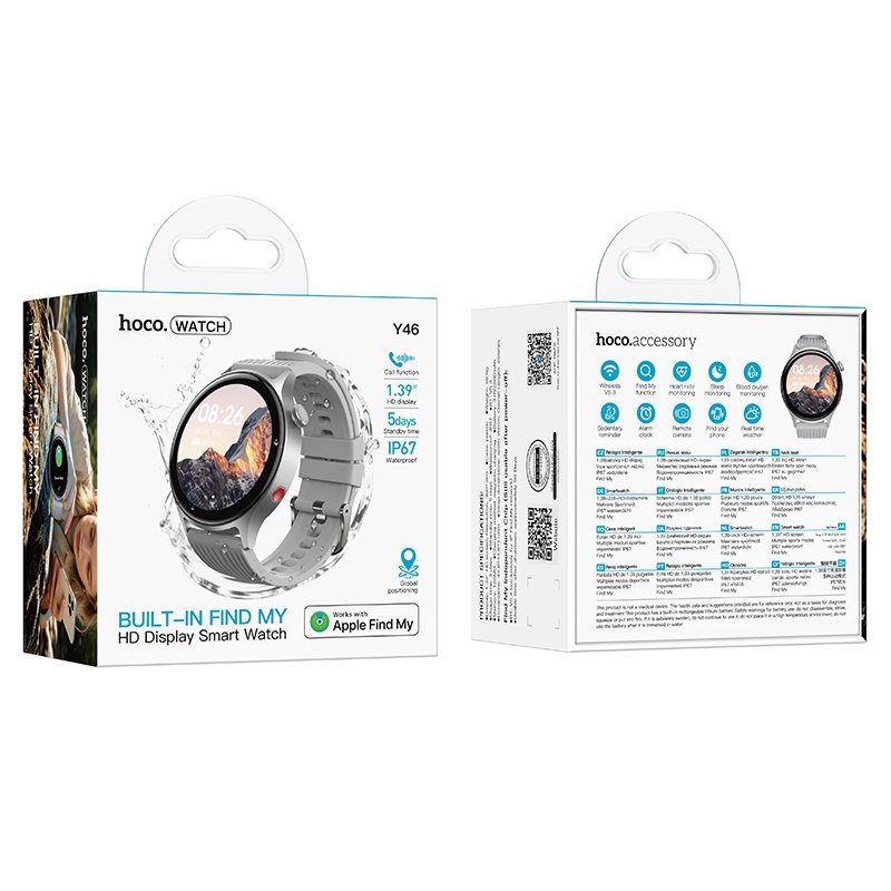 Смарт-годинник HOCO Y46 Smart watch (call+Find My) White (6942007685207) 2