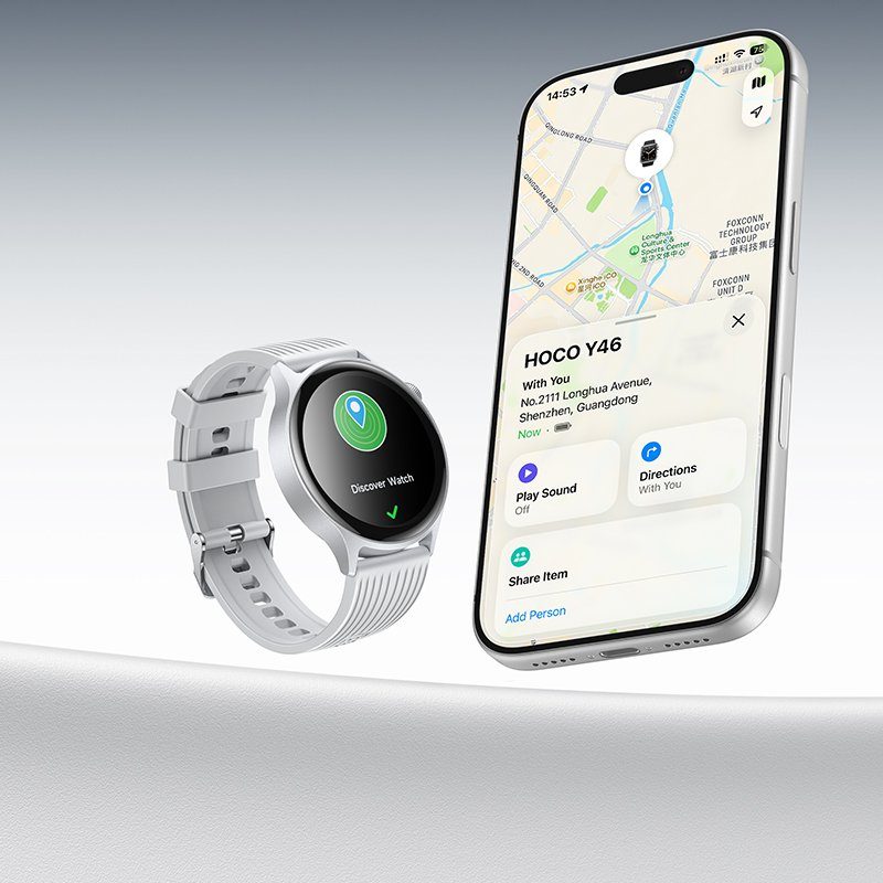 Смарт-годинник HOCO Y46 Smart watch (call+Find My) White (6942007685207) 4