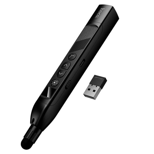 Лазерна указка HOCO GM205 pointer and page turning pen Black (6942007683753)