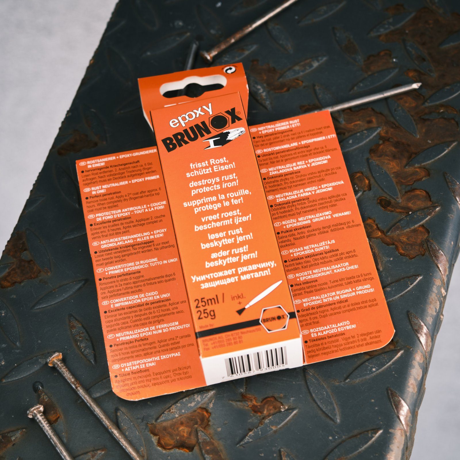 Перетворювач іржі та ґрунтовка з епоксидною смолою Brunox Epoxy 25ml 3