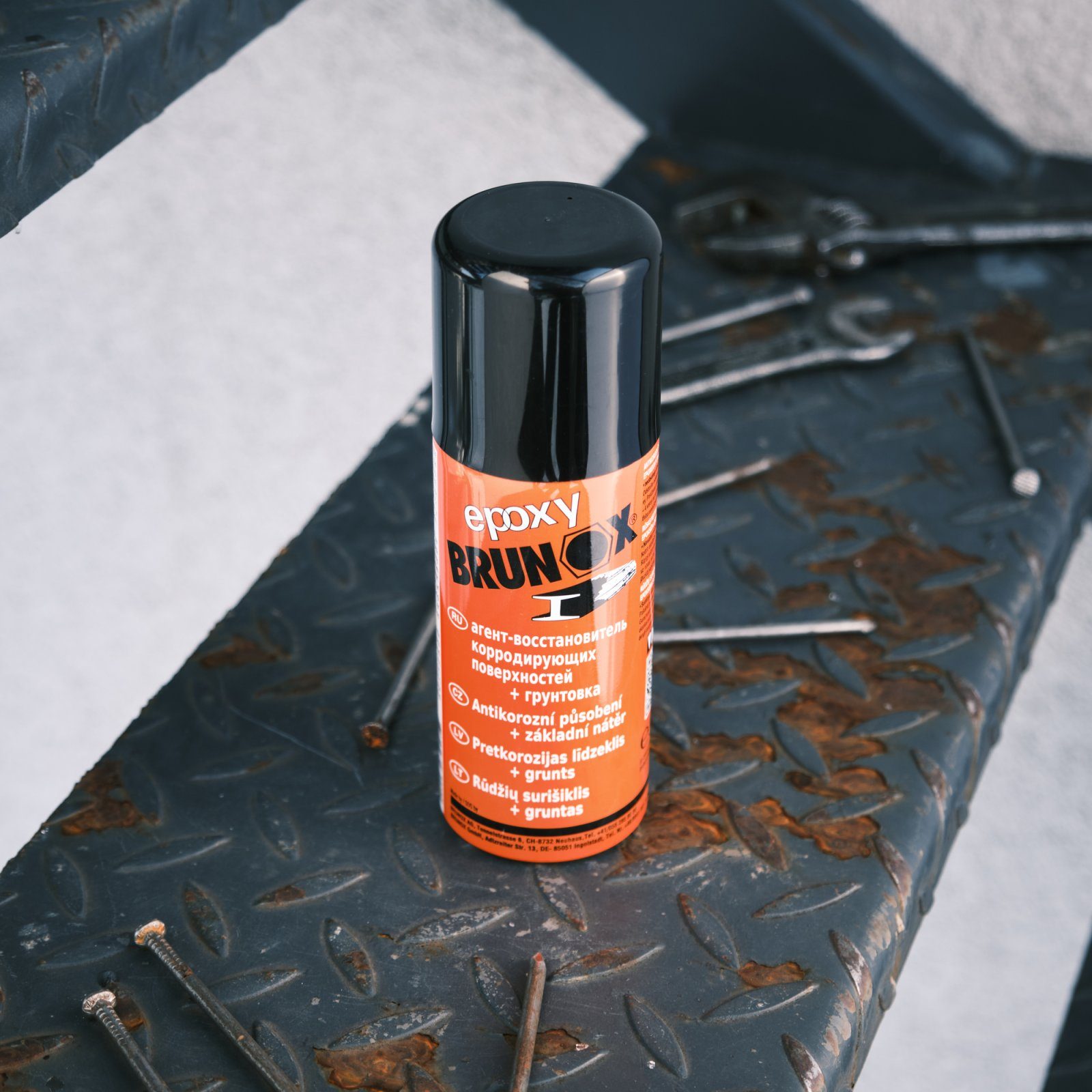 Перетворювач іржі та ґрунтовка 2-в-1, спрей Brunox Epoxy 150 ml 2