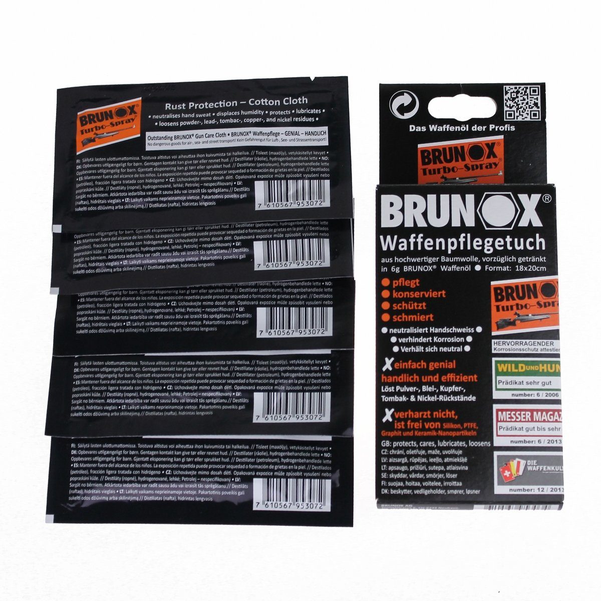 Промаслені серветки для очищення і змащення зброї Brunox Gun Care 5шт 4