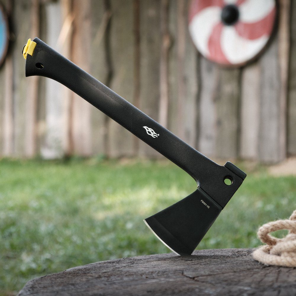 Сокира Firebird FSA01-YE (34.7 см) 3Cr13 / Рolymeric чорна 9