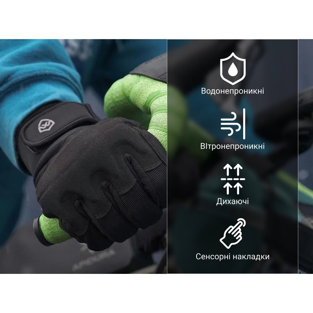 Рукавички водонепроникні Dexshell Arendal Biking Gloves, p-p L, зимові, чорні 2