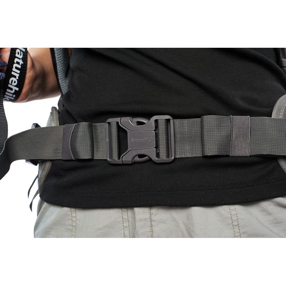 Рюкзак туристичний Naturehike NH70B070-B, 70 л + 5 л, чорно-сірий 9