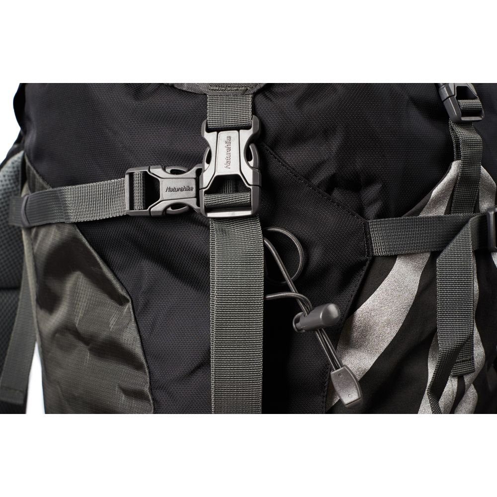 Рюкзак туристичний Naturehike NH70B070-B, 70 л + 5 л, чорно-сірий 7