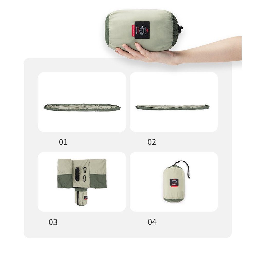 Гамак Naturehike одинарний NH21DC011, оливковий 6