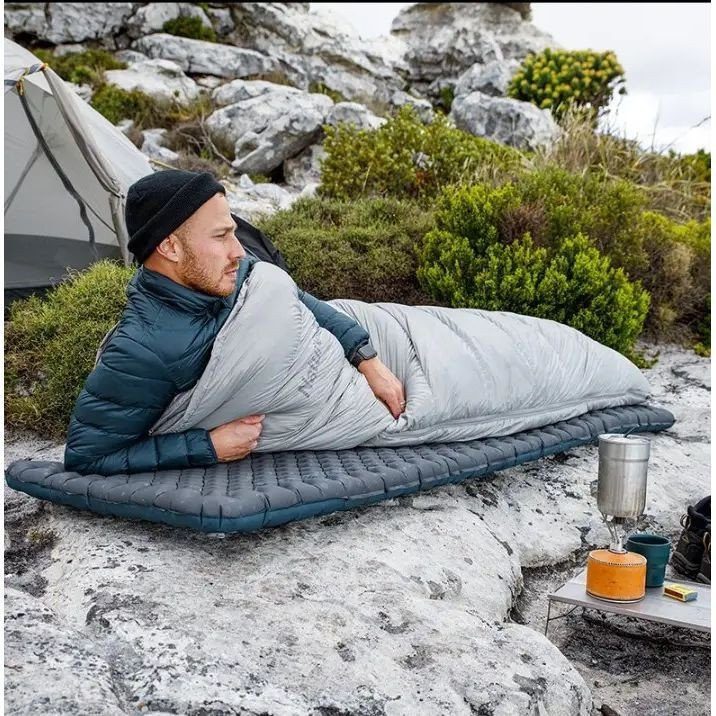 Матрац туристичний надувний одномісний Naturehike CNH22DZ018, надлегкий, 183x64x7 см, зелений, для туризму із мішком для надування 3