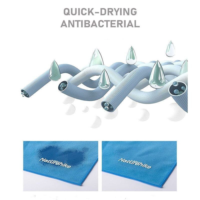 Рушник антибактеріальний швидковисихаючий Fitness Naturehike NH20FS009, 160*80, чорний 6