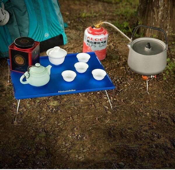 Стіл розкладний алюмінієвий для пікніку Naturehike NH17Z001-L, 34х25 см, сірий 6
