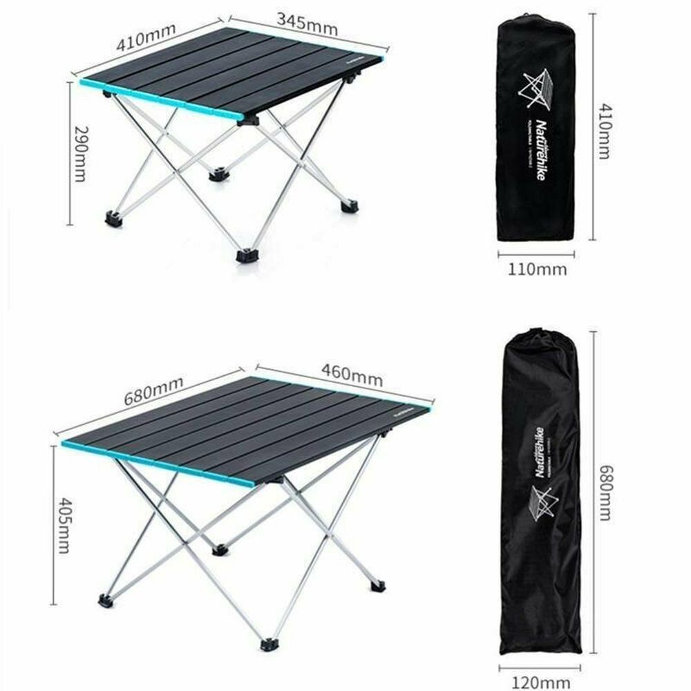 Стіл розкладний Naturehike NH19Z008-Z, алюміній, Розмір S, сірий 4