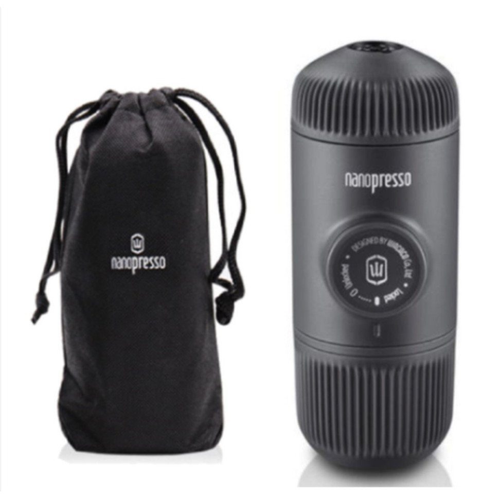 Портативна еспресо-кавоварка Wacaco Nanopresso сіра, механічна, для меленої кави 3
