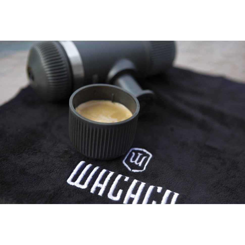 Портативна еспресо-кавоварка Wacaco Nanopresso сіра, механічна, для меленої кави 5