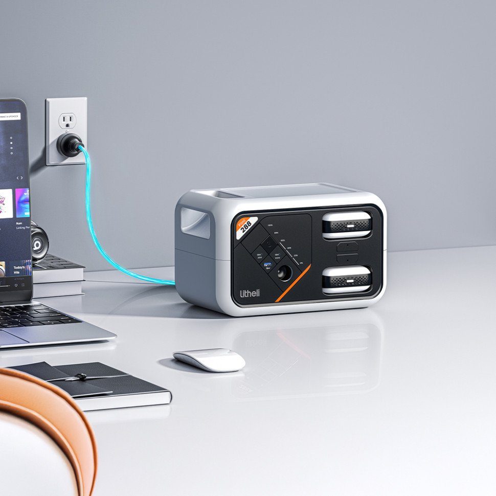 Портативна зарядна станція Litheli FLINT В288, 300Вт, 287 Вт·рік + 2 Power Bank 10