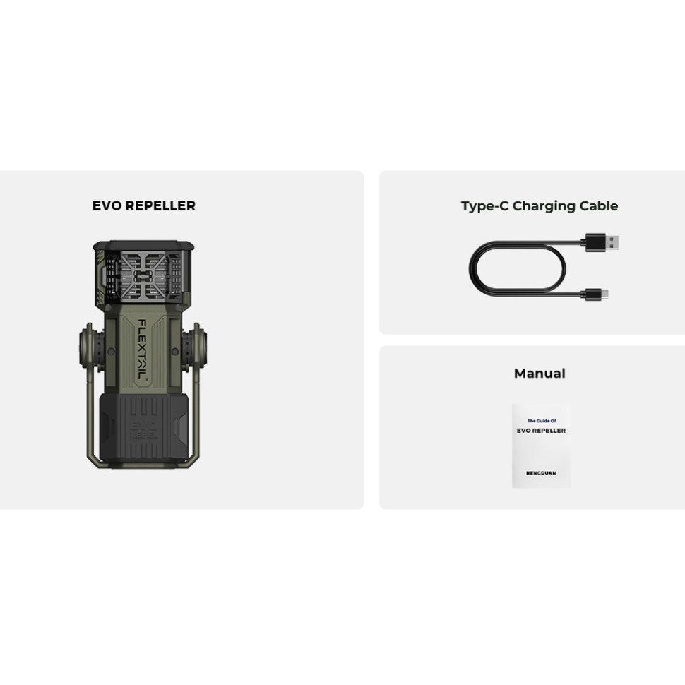 Фумігатор-ліхтар-powerbank кемпінговий Flextail Evo Repel, зелений 7