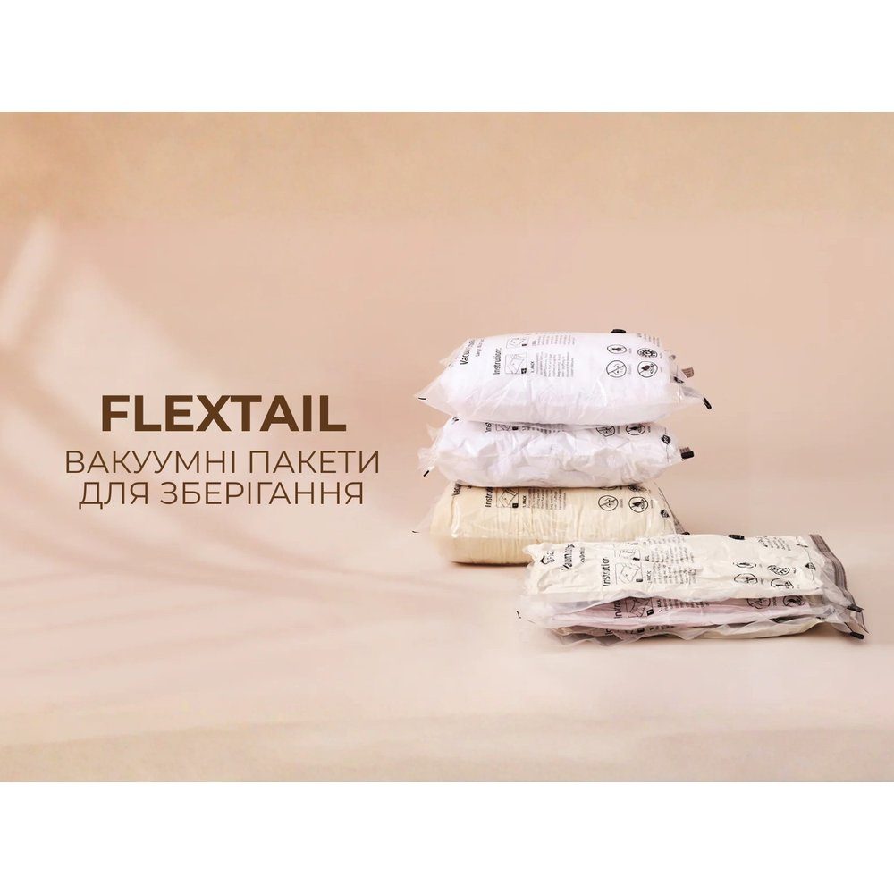 Вакуумні пакети Flextail, розмір L (60х80 см), 4 шт 7