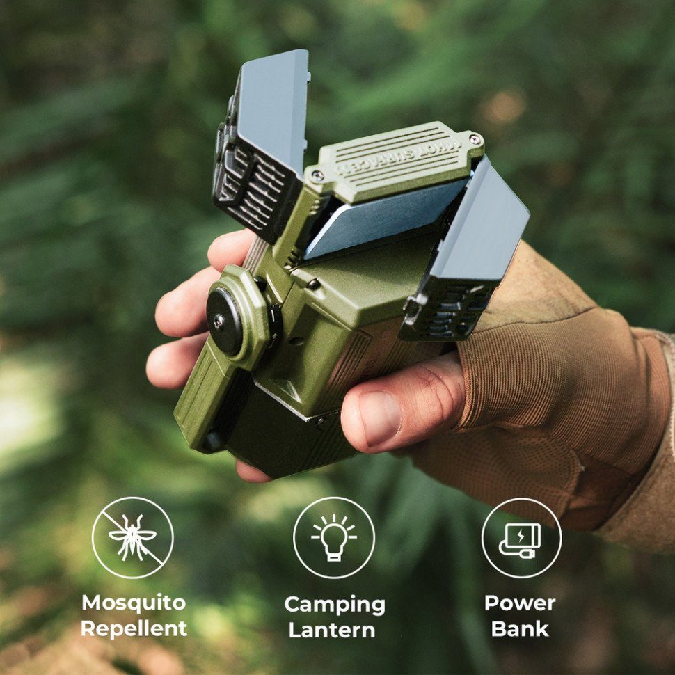 Фумігатор-ліхтар-powerbank кемпінговий Flextail Evo Repel, чорний 4