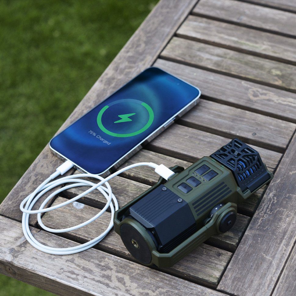 Фумігатор-ліхтар-powerbank кемпінговий Flextail Evo Repel, чорний 5