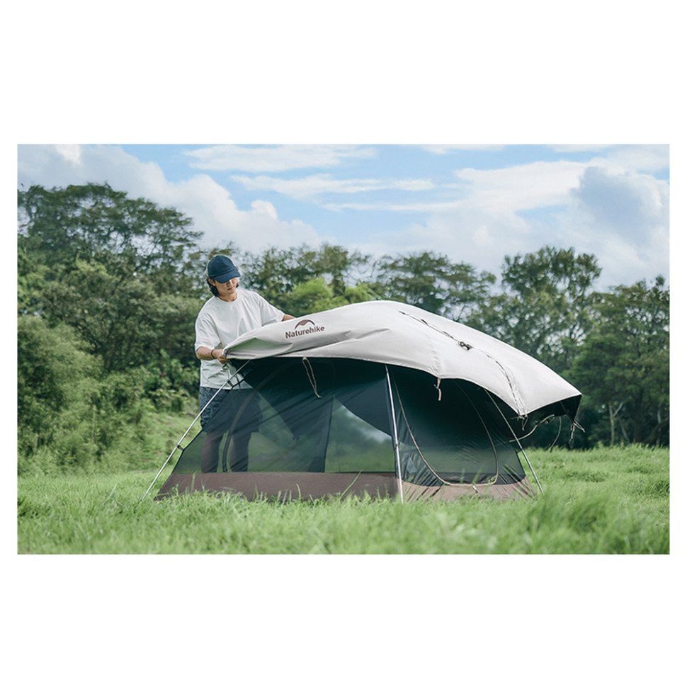 Намет двомісний Naturehike Greek Style CNK2300ZP024 світло-кавовий 12