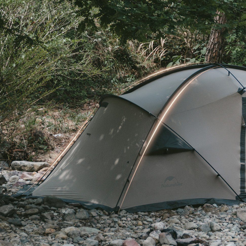 Намет двомісний з великим тамбуром та навісом Naturehike Shandi CNK2300ZP017, сірий 8