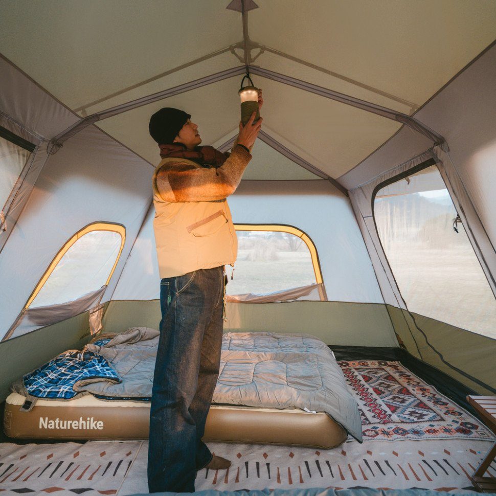 Намет восьмимісний Naturehike Cape 13.1 CNK2450WS050 з швидким розкриттям, сіро-коричневий 10