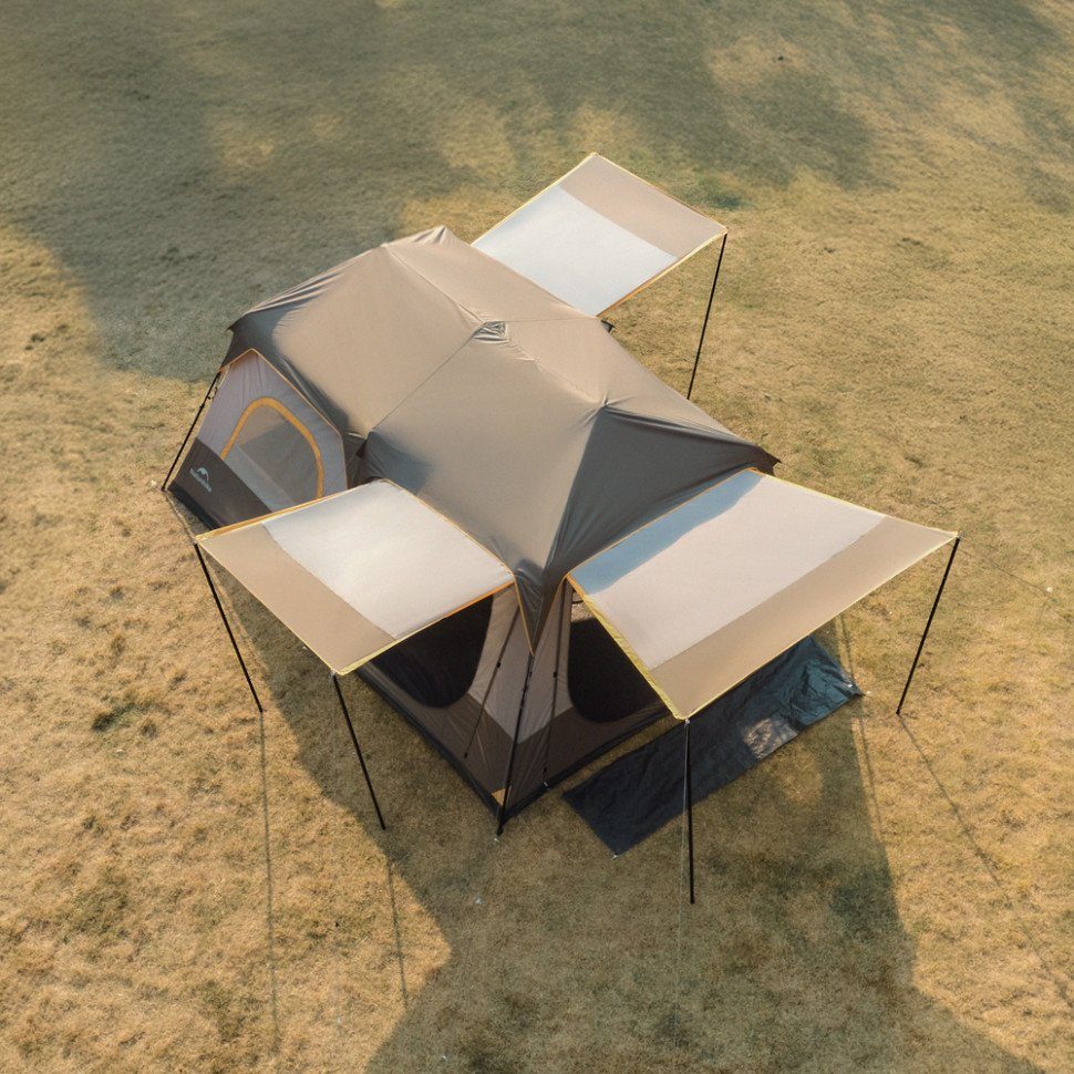 Намет восьмимісний Naturehike Cape 13.1 CNK2450WS050 з швидким розкриттям, сіро-коричневий 9