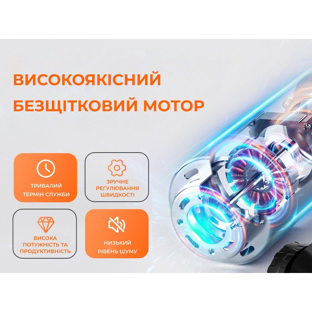 Акумуляторна газонокосарка Litheli, живлення від павербанків (УМБ Litheli Power Bank 20000 mAh, 45 W, 4А 2 шт в комплекті) 6